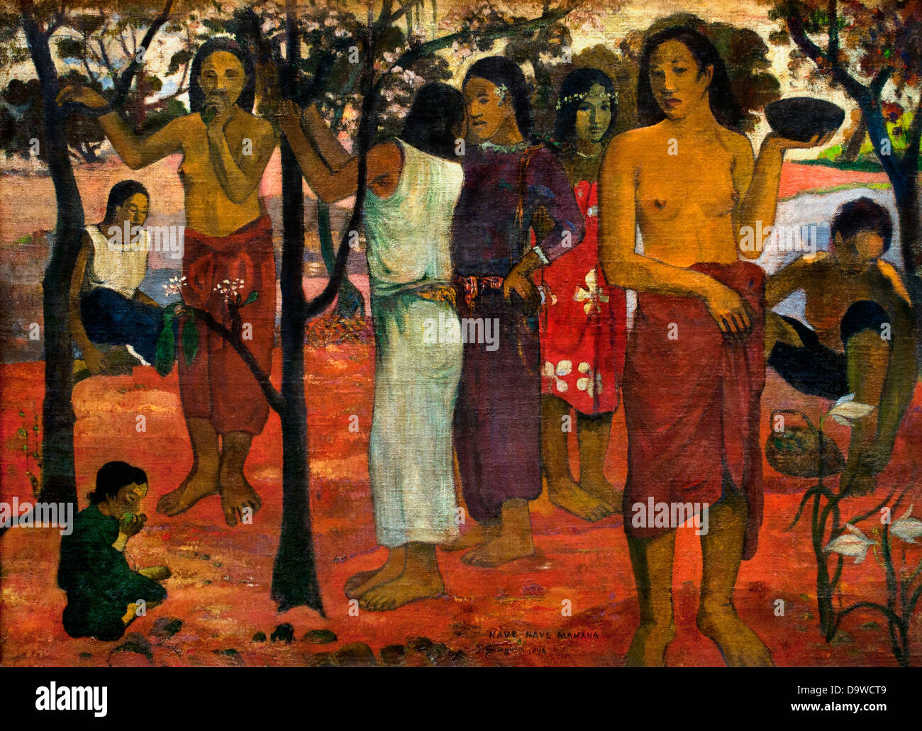 Navata navata Mahana 1896 Paul Gauguin 1848-1903 Francia Foto Stock