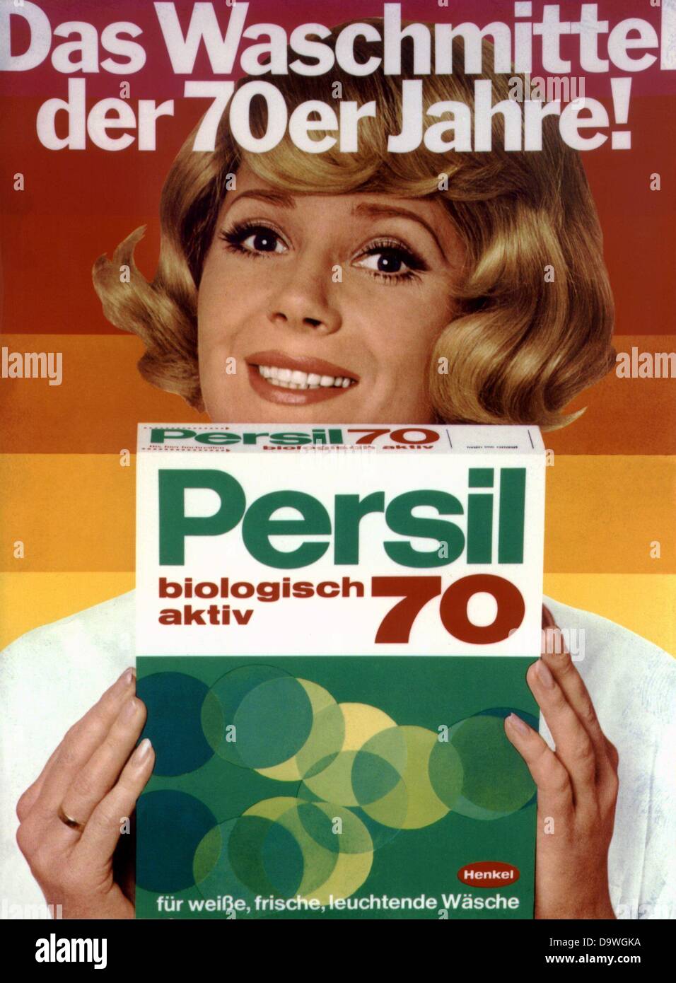 Come Waschmittel der 70er Jahre" (tradotto come "detergente del 70s') è  scritto sul poster della società Henkel per la sua marca Persil detergente  Foto stock - Alamy