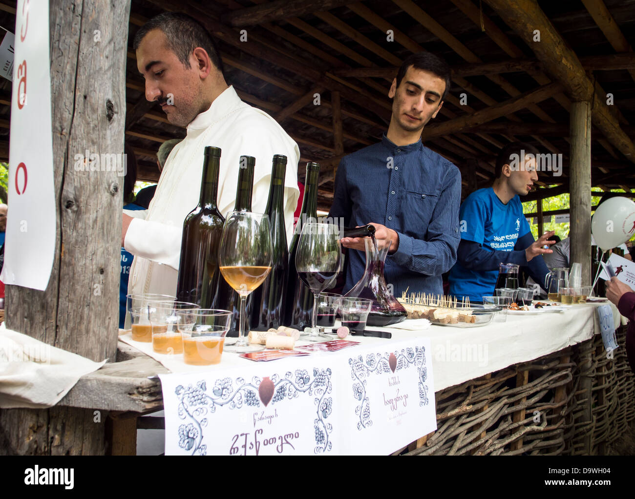 Giovani annuale festa del vino a Tbilisi, Georgia. Foto Stock