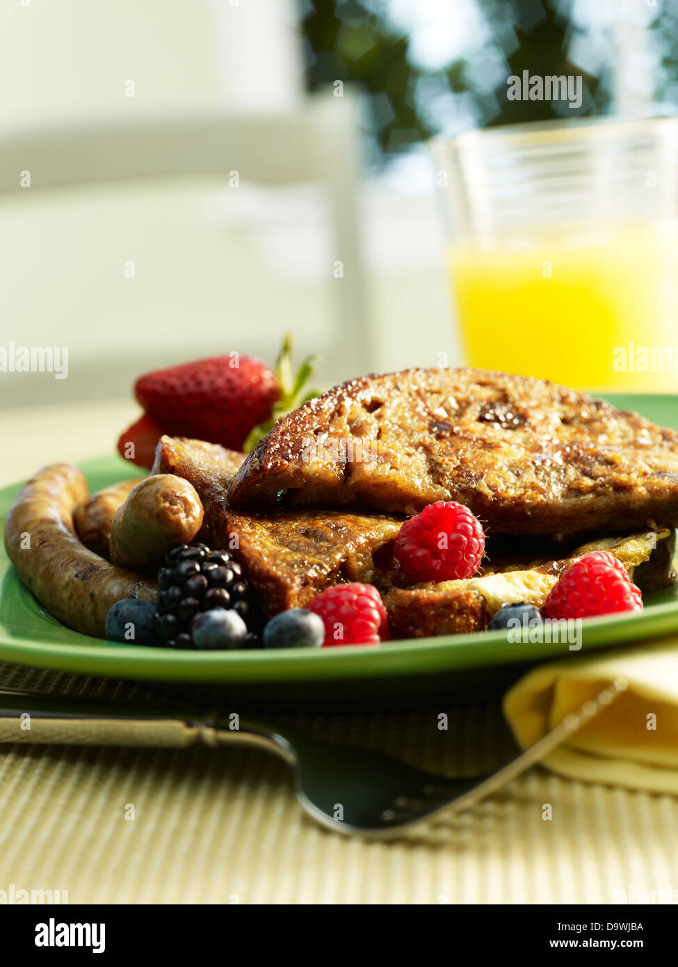 Toast alla francese la prima colazione Foto Stock