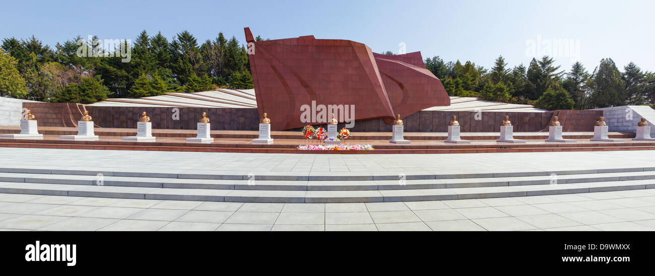 Repubblica Popolare Democratica di Corea (DPRK), la Corea del Nord, martiri rivoluzionari' cimitero Foto Stock