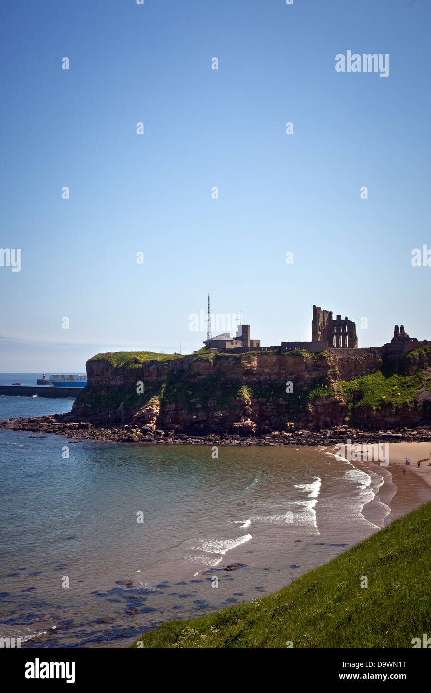 Spiaggia Bandiera Blu King Edwards Bay di Tynemouth Foto Stock