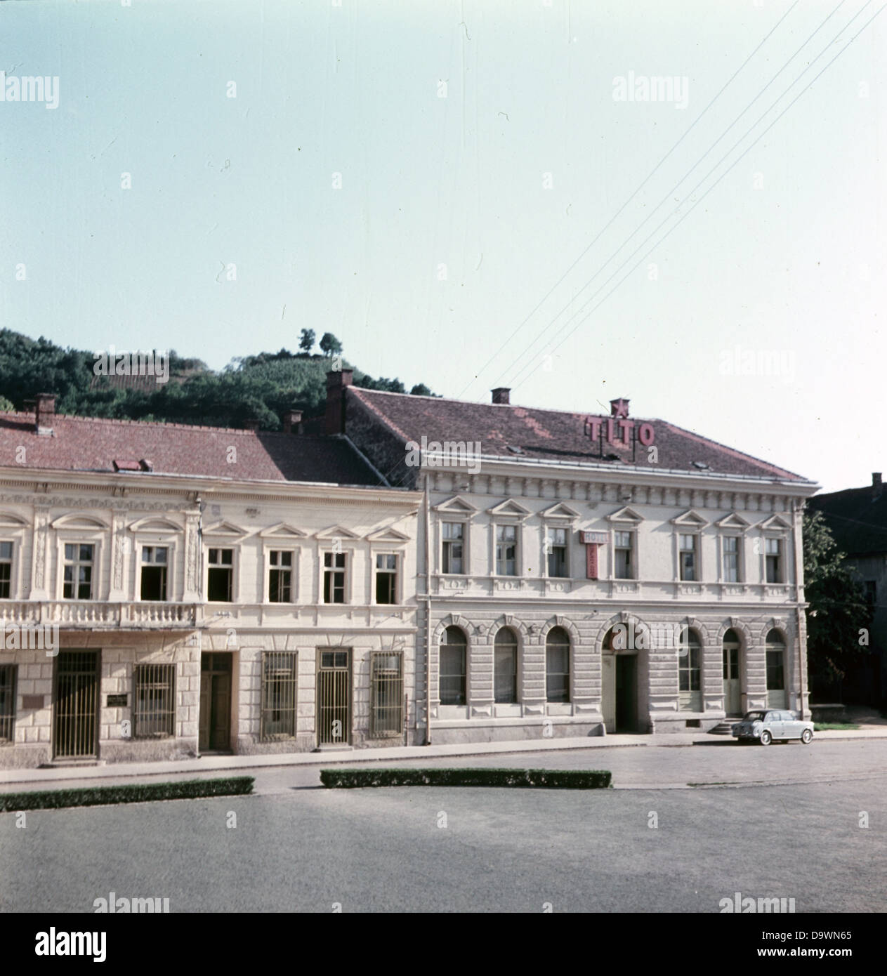 Città di Slavonska Pozega (Pozega) in Croazia, Iugoslavia.. Regione della Slavonia. Foto Stock