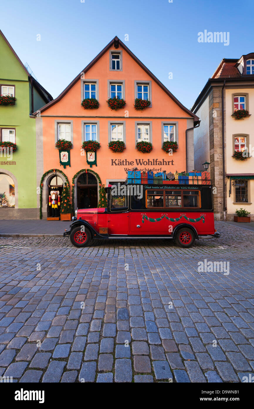 Marktplatz, Rothenburg ob der Tauber, Franconia, Baviera, Germania Foto Stock