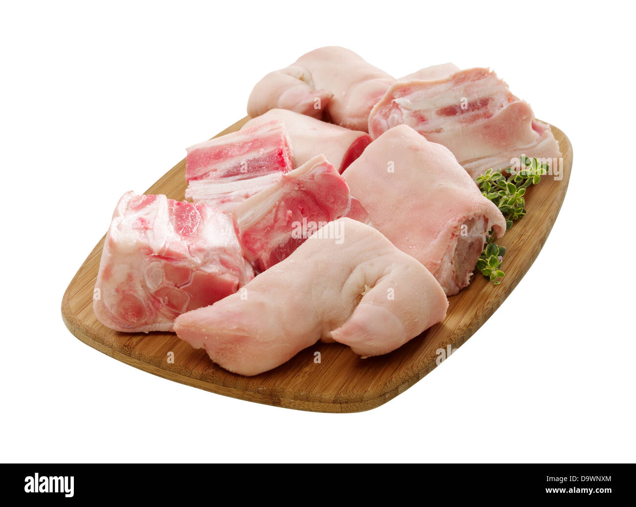 Piedini Di Maiale Crudo Foto Stock Alamy