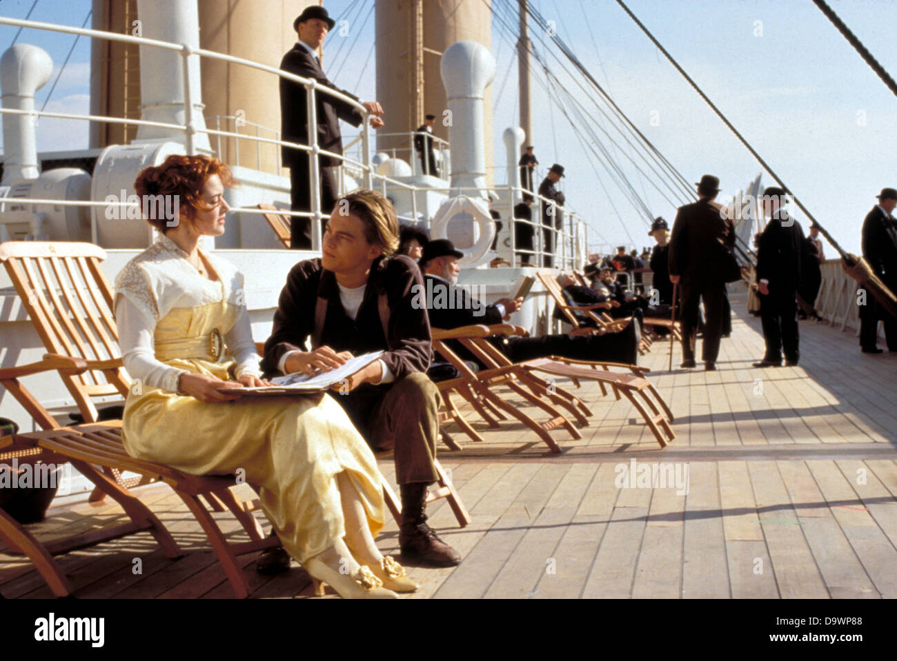 Titanic Anno: 1997 USA Direttore: James Cameron Kate Winslet e Leonardo Di Caprio Foto Stock