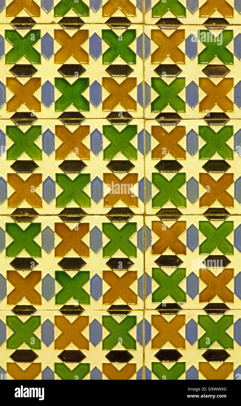 Spagna - Piastrellatura murale in stile Mudéjar Foto Stock