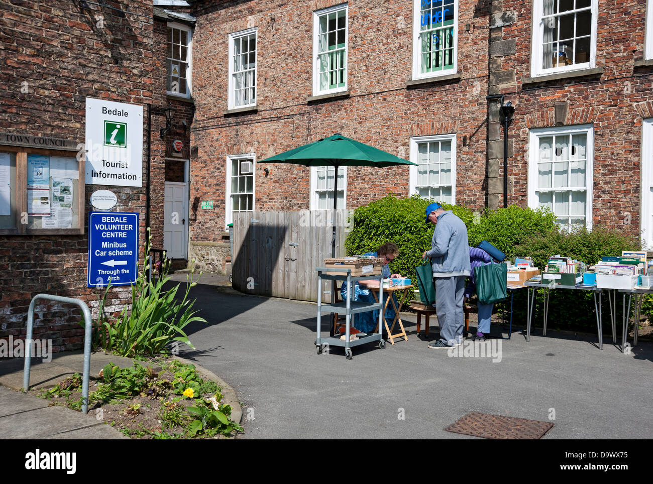 Centro informazioni turistiche TIC VIC Bedale Town Center North Yorkshire Dales Inghilterra Regno Unito Gran Bretagna Foto Stock