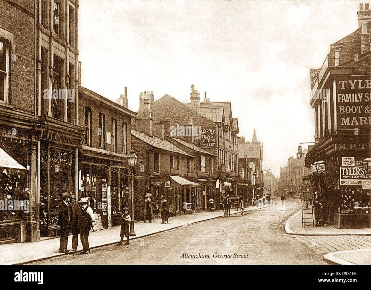 Altrincham George Street primi 1900s Foto Stock