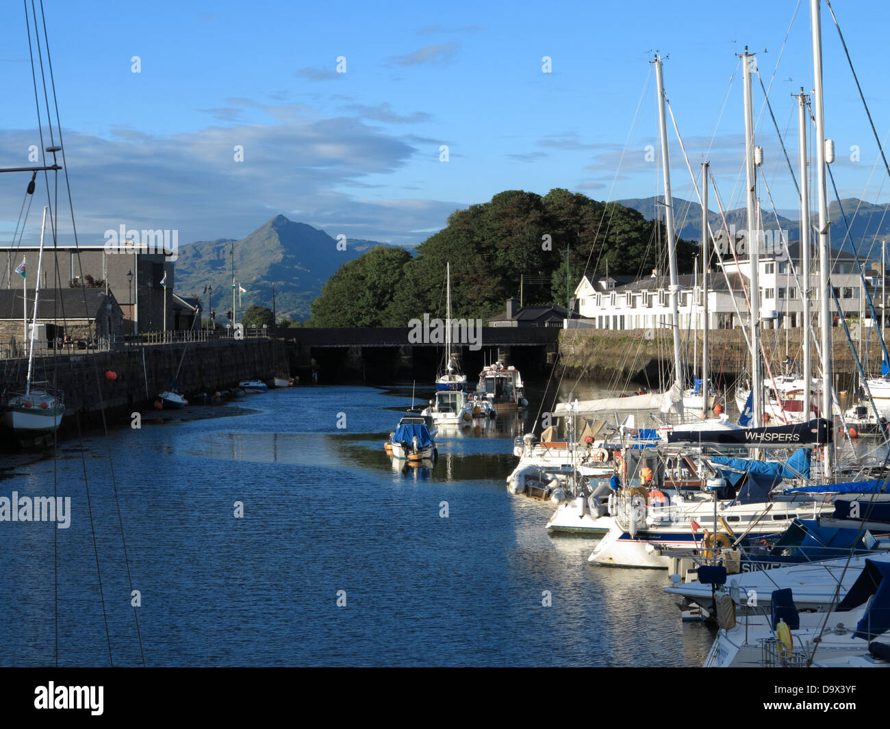 Porthmadog Harbour, Gwynedd Foto Stock