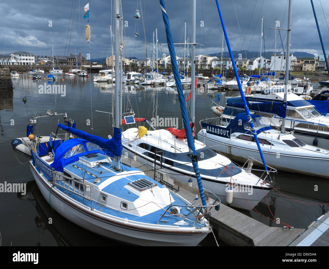 Porthmadog Harbour, Gwynedd Foto Stock