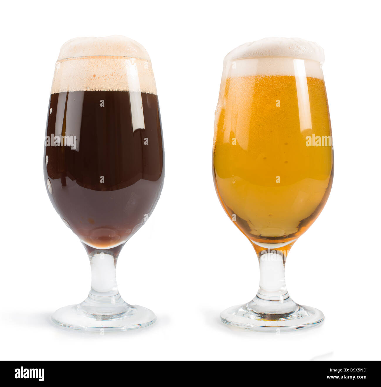 Tazza riempita con birra studio shot Foto Stock