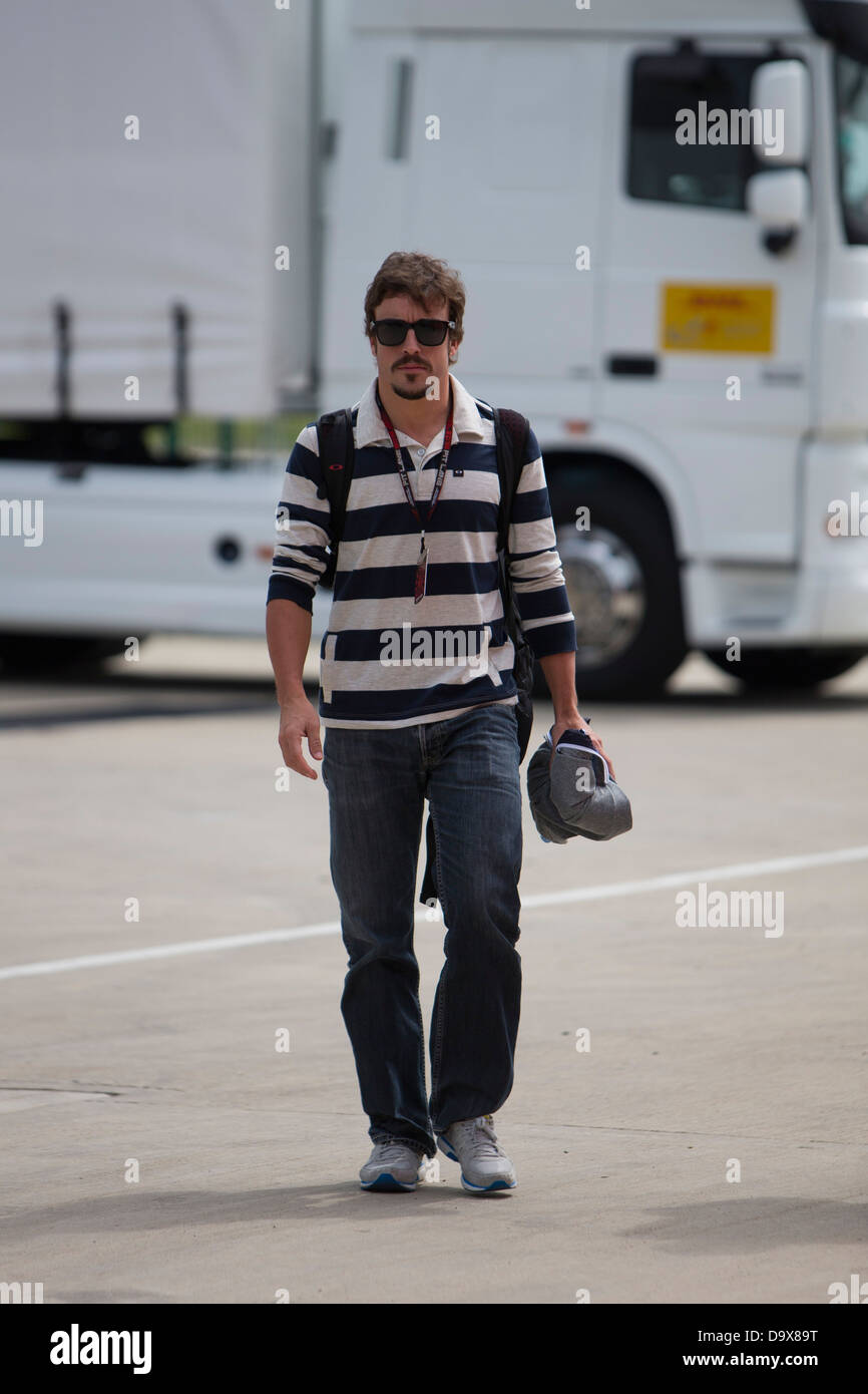 British Grand Prix 2013 - Fernando Alonso Foto Stock