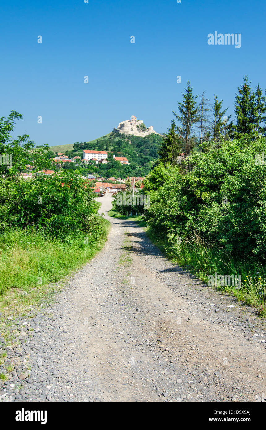 Paesaggio rurale in Transilvania, Rupea Foto Stock