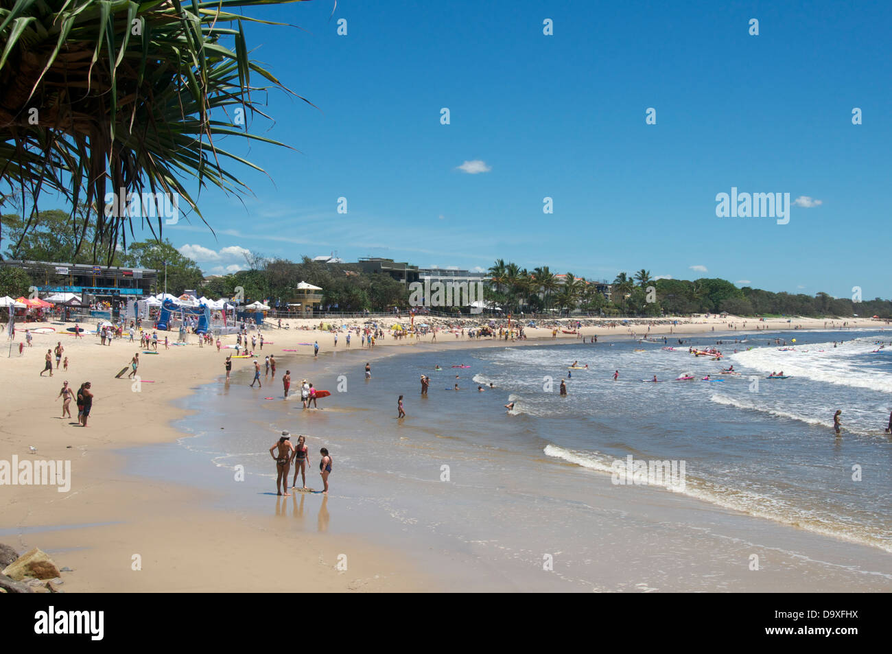 Noosa Beach Sunshine Coast di Queensland in Australia Foto Stock