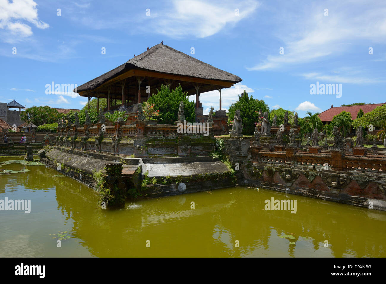 Indonesia, Bali, il tempio Taman Gili a Klungkung, Bale Kambang Foto Stock