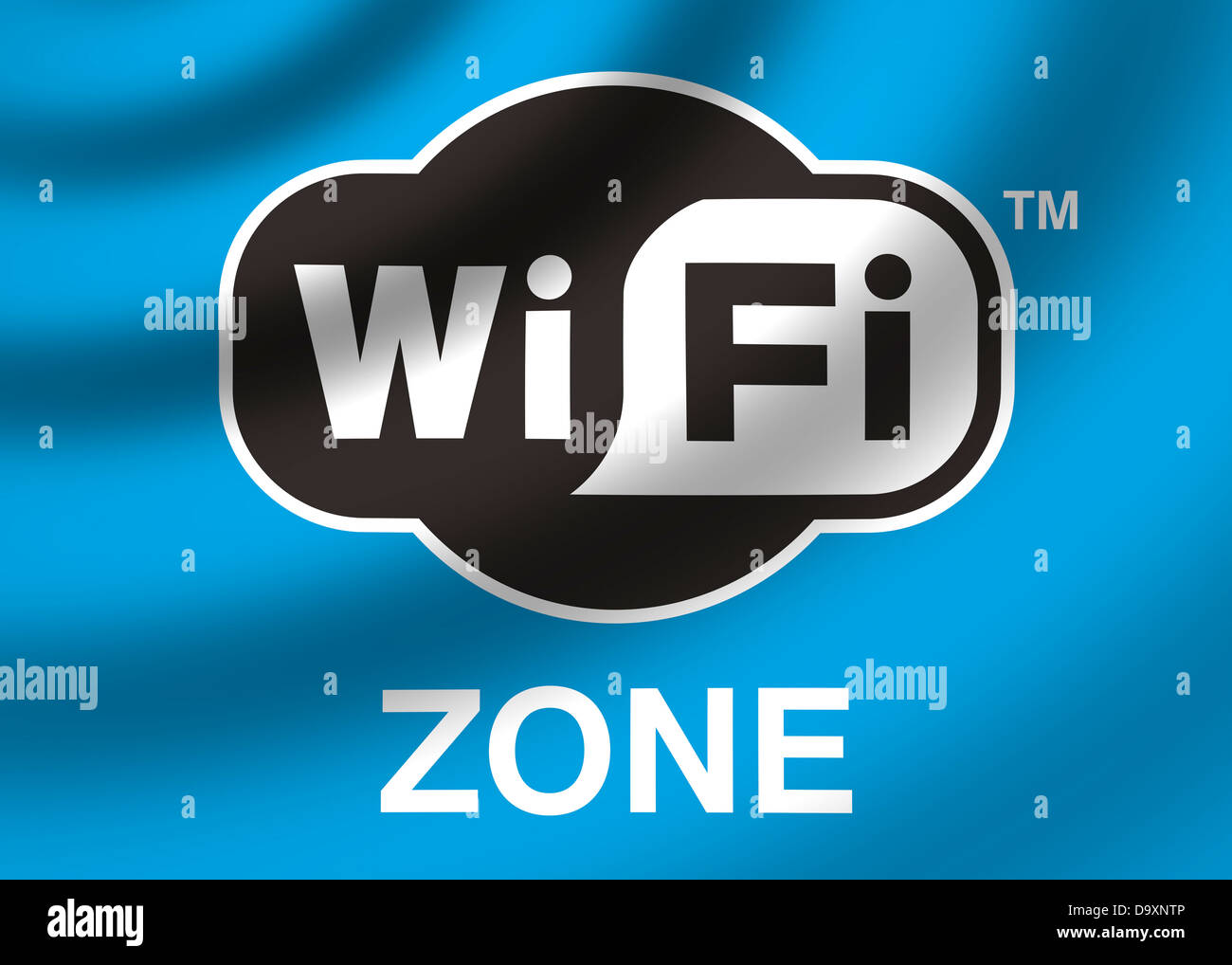 Wifi / wi fi logo icona simbolo bandiera Foto Stock