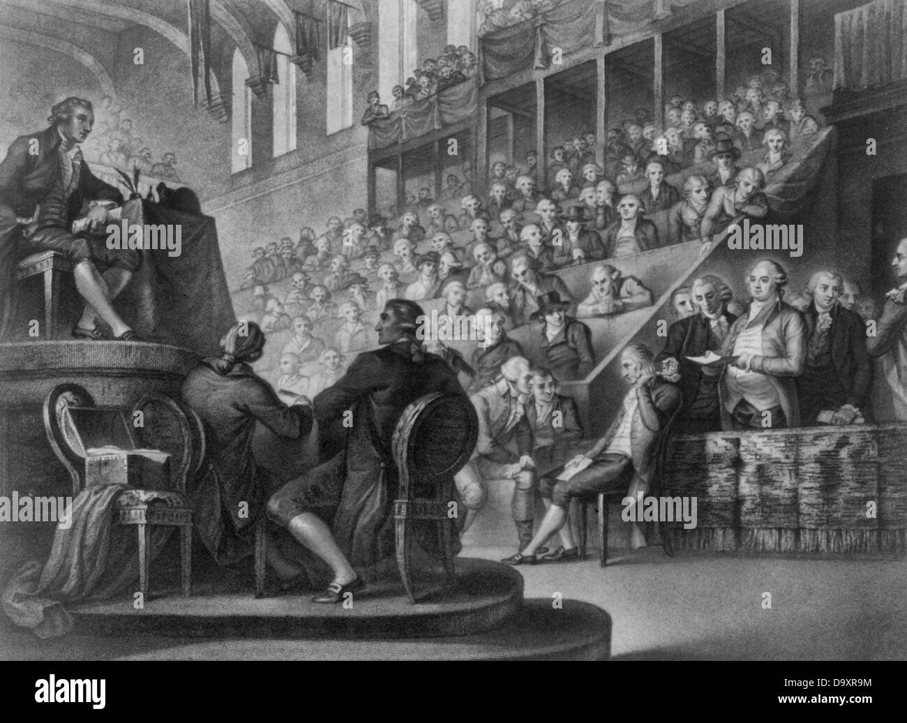 Lewis (Louis) XVI al bar della Convenzione Nazionale, 26 Dicembre 1792 Foto Stock