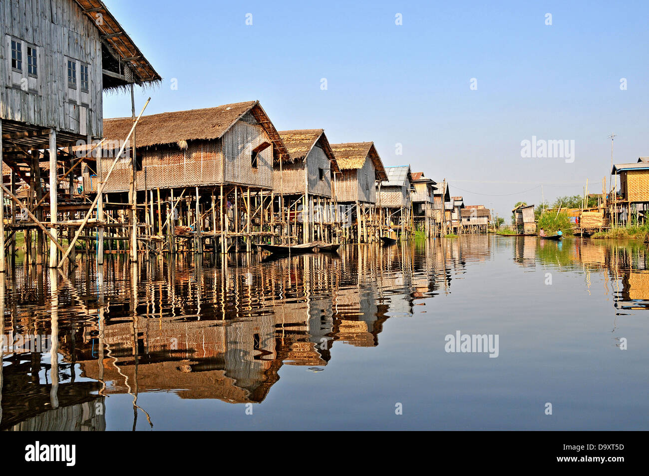 In riva al lago Lago Inle Myanmar Foto Stock