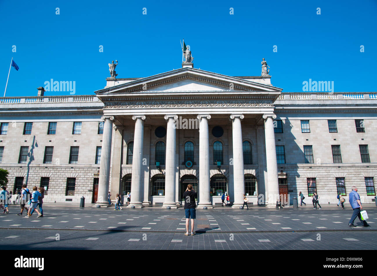 L'Ufficio Generale delle Poste (1818) O'Connell street central Dublino Irlanda Europa Foto Stock