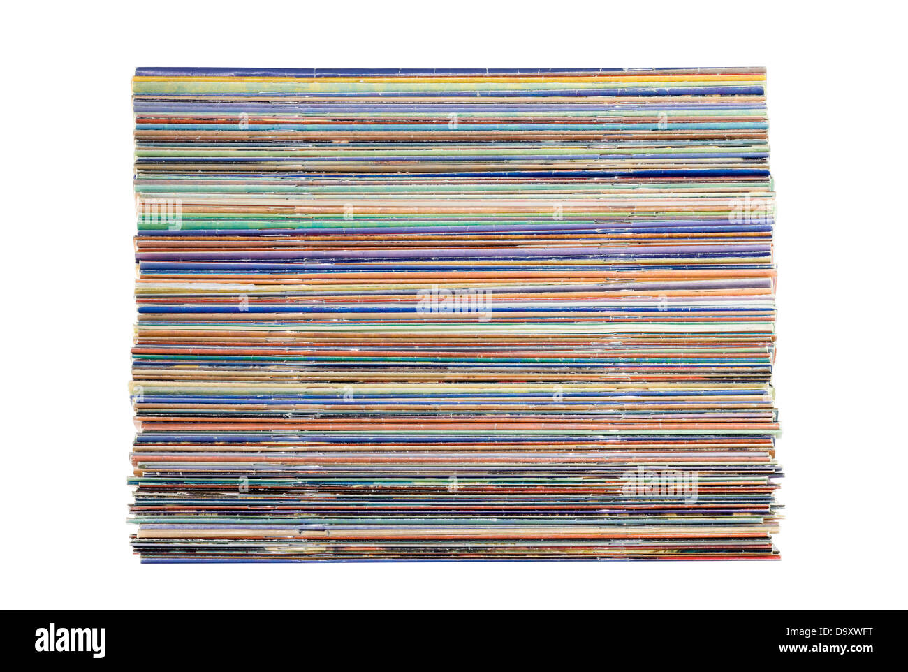 Pila di caricatori isolato su bianco Foto Stock