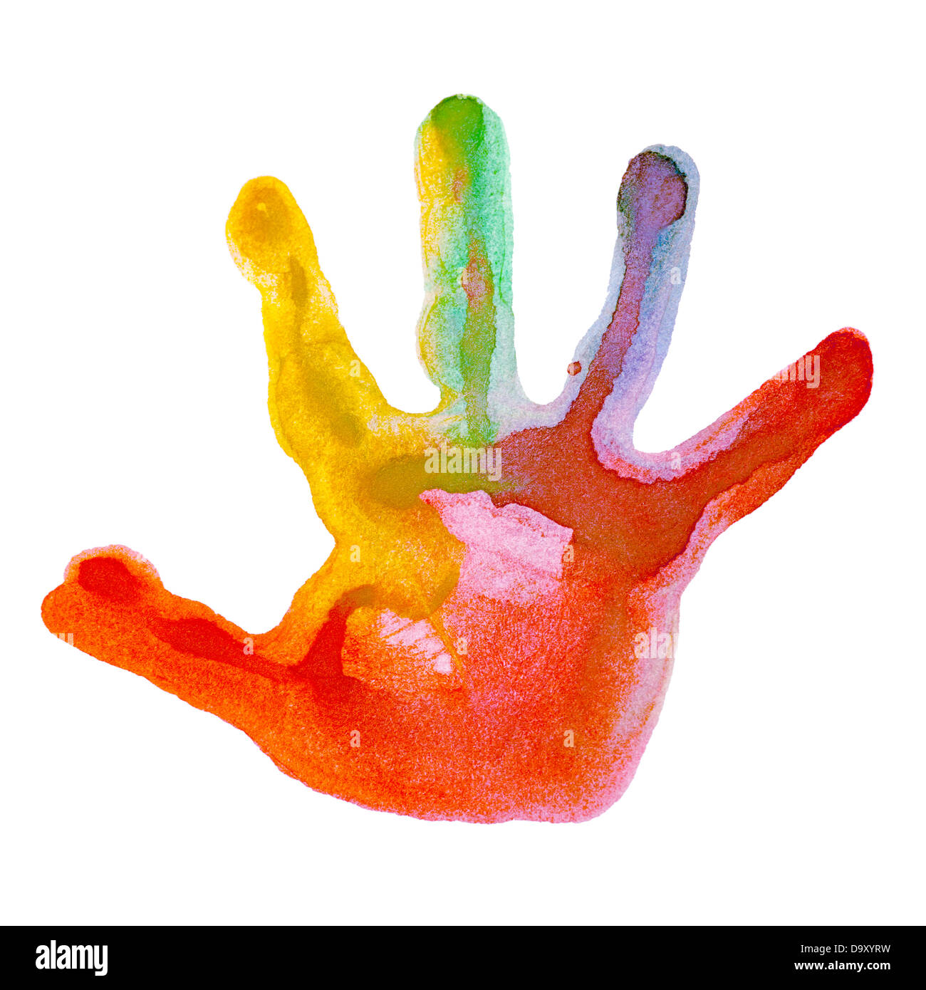 Contrassegnare le coppie di mani, colori luminosi Foto Stock