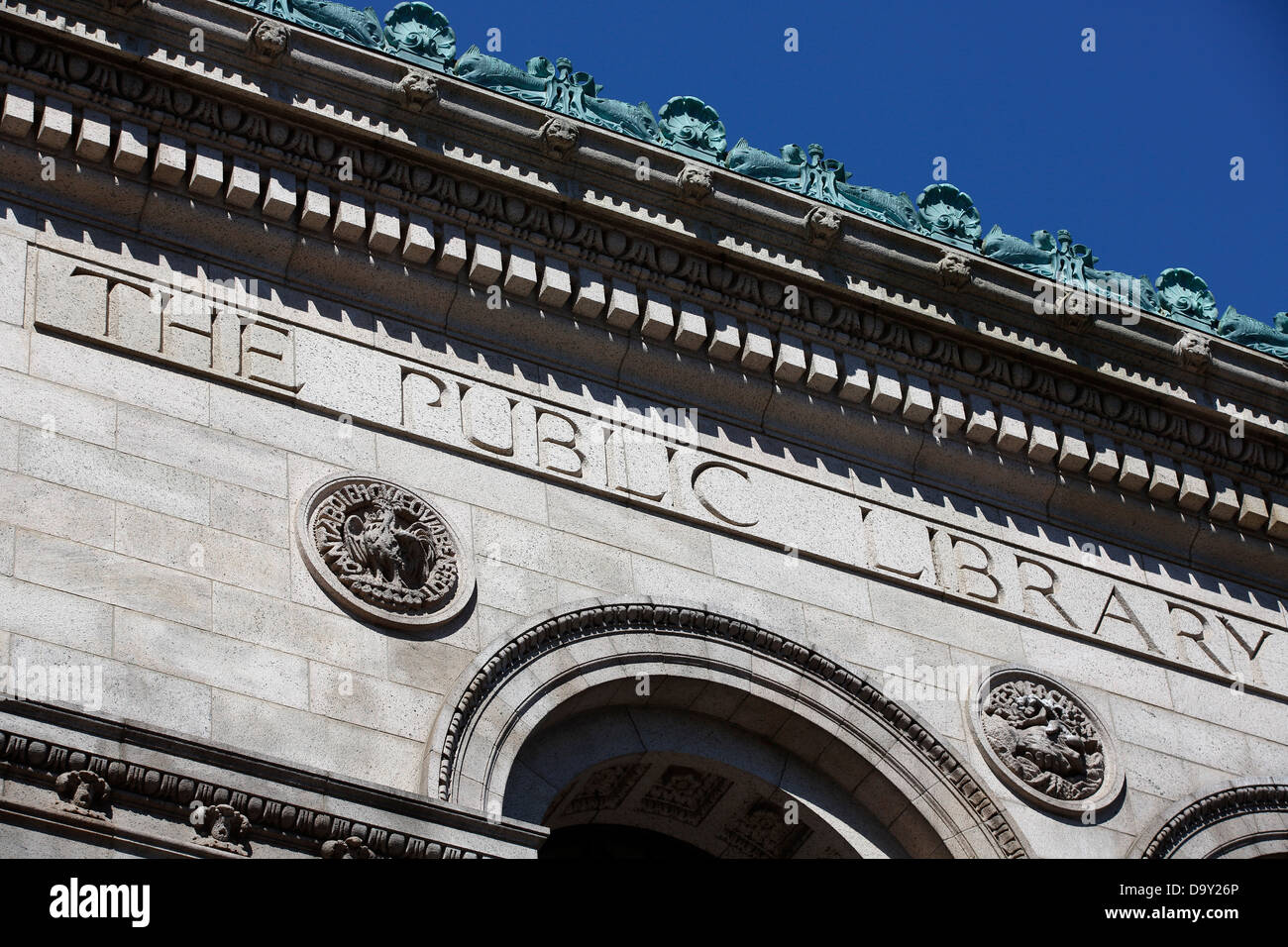 Boston Public Library, Copley Square, Boston, Massachusetts Foto Stock