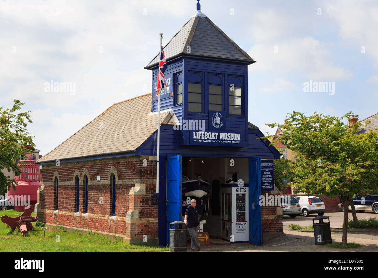 Museo RNLI nella vecchia stazione di salvataggio sul lungomare di Harwich, Essex, Inghilterra, Regno Unito, Gran Bretagna Foto Stock