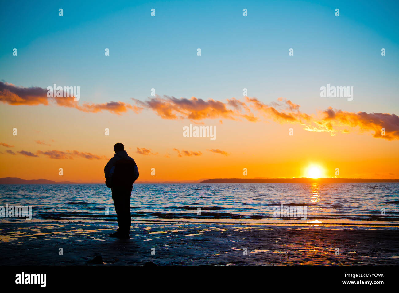 Crescent Beach SUNSET Foto Stock