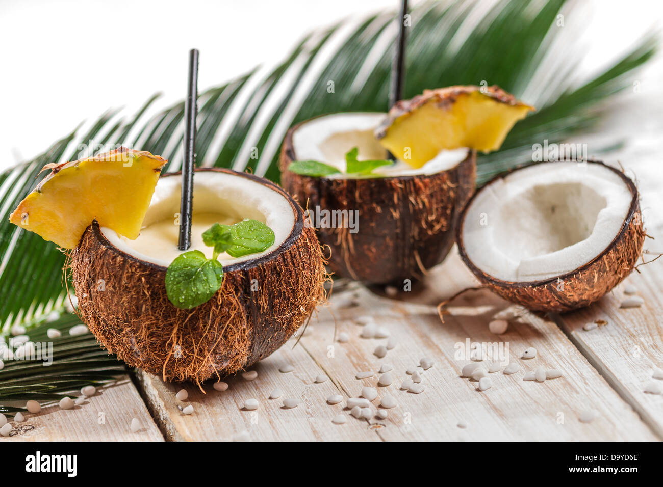 Pinacolada in noce di cocco con ananas Foto Stock