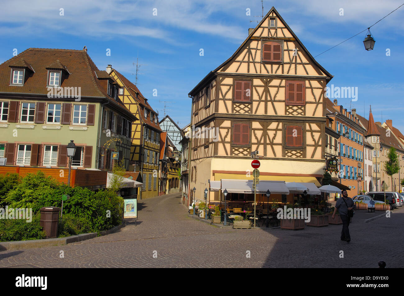 Colmar, Little Venice, La Petite Venise, Alsazia, Strada del Vino, Alsazia strada del vino, Haut-Rhin, Francia, Europa Foto Stock