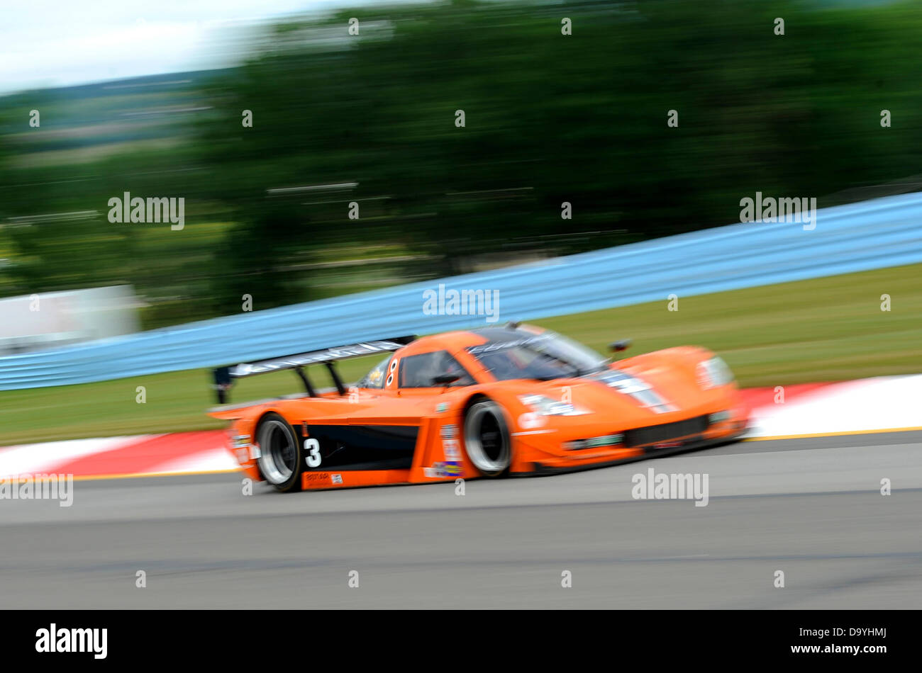 Watkins Glen, New York, Stati Uniti d'America. Il 28 giugno 2013. Il 8 stelle Corvette Motorsports (3) azionato da Enzo Potolicchio e Stephane Sarrazin e Michael Valiante durante la pratica per la Grand-AM Rolex Sahlen serie di sei ore di Glen a Watkins Glen International in Watkins Glen, New York. Credito: Cal Sport Media/Alamy Live News Foto Stock