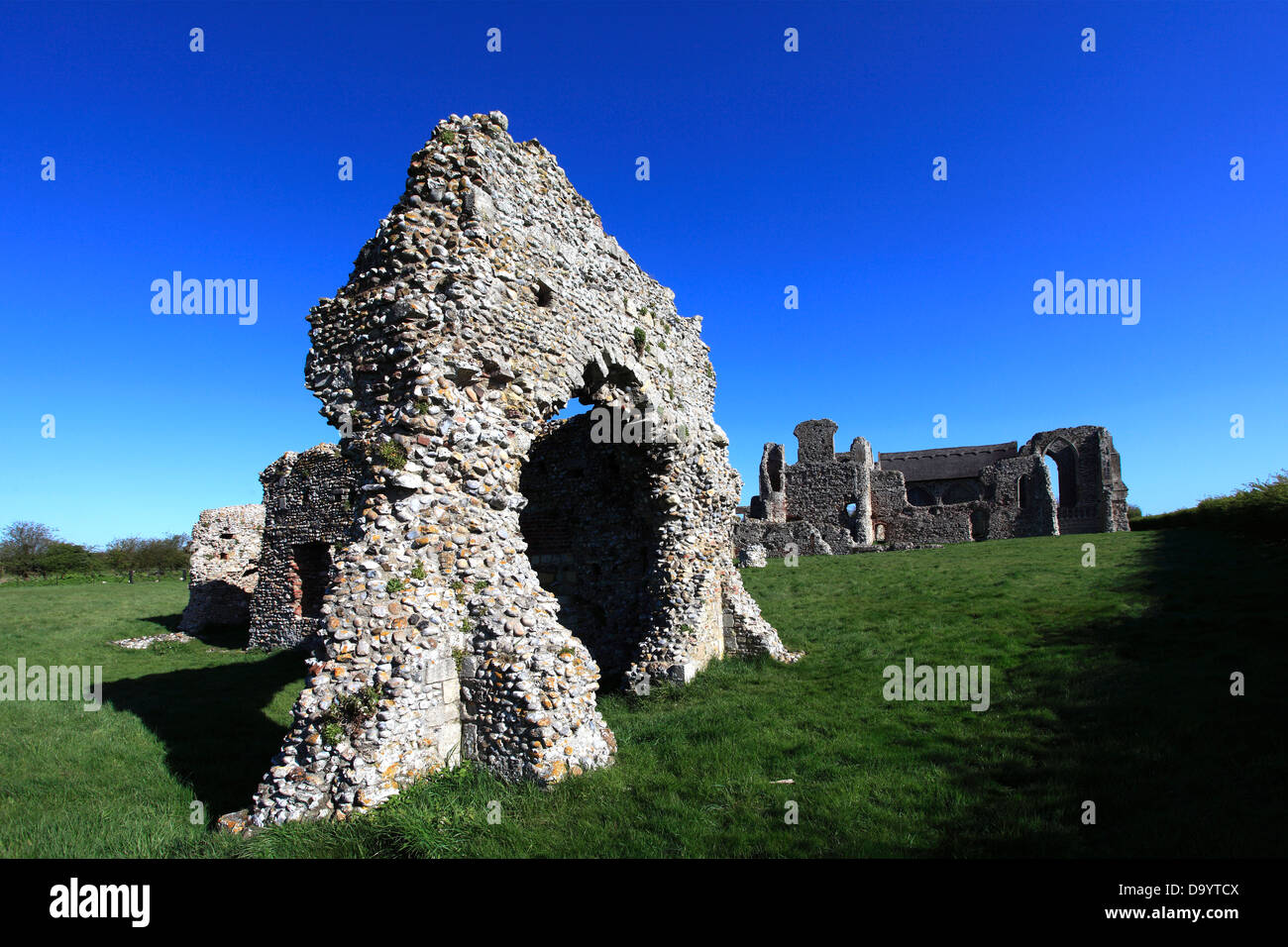 Le rovine di abbazia a Leiston vicino a Aldeburgh nella contea di Suffolk, Inghilterra, Gran Bretagna Foto Stock