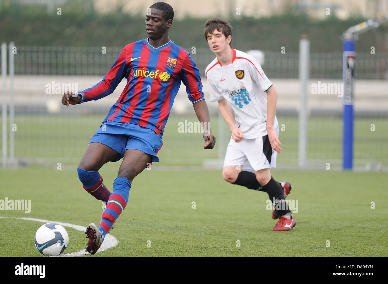 Barcellona - Jan 23: Mamadou Tounkara gioca con F.C Barcellona squadra  giovanile contro Gimnastic de Tarragona Foto stock - Alamy