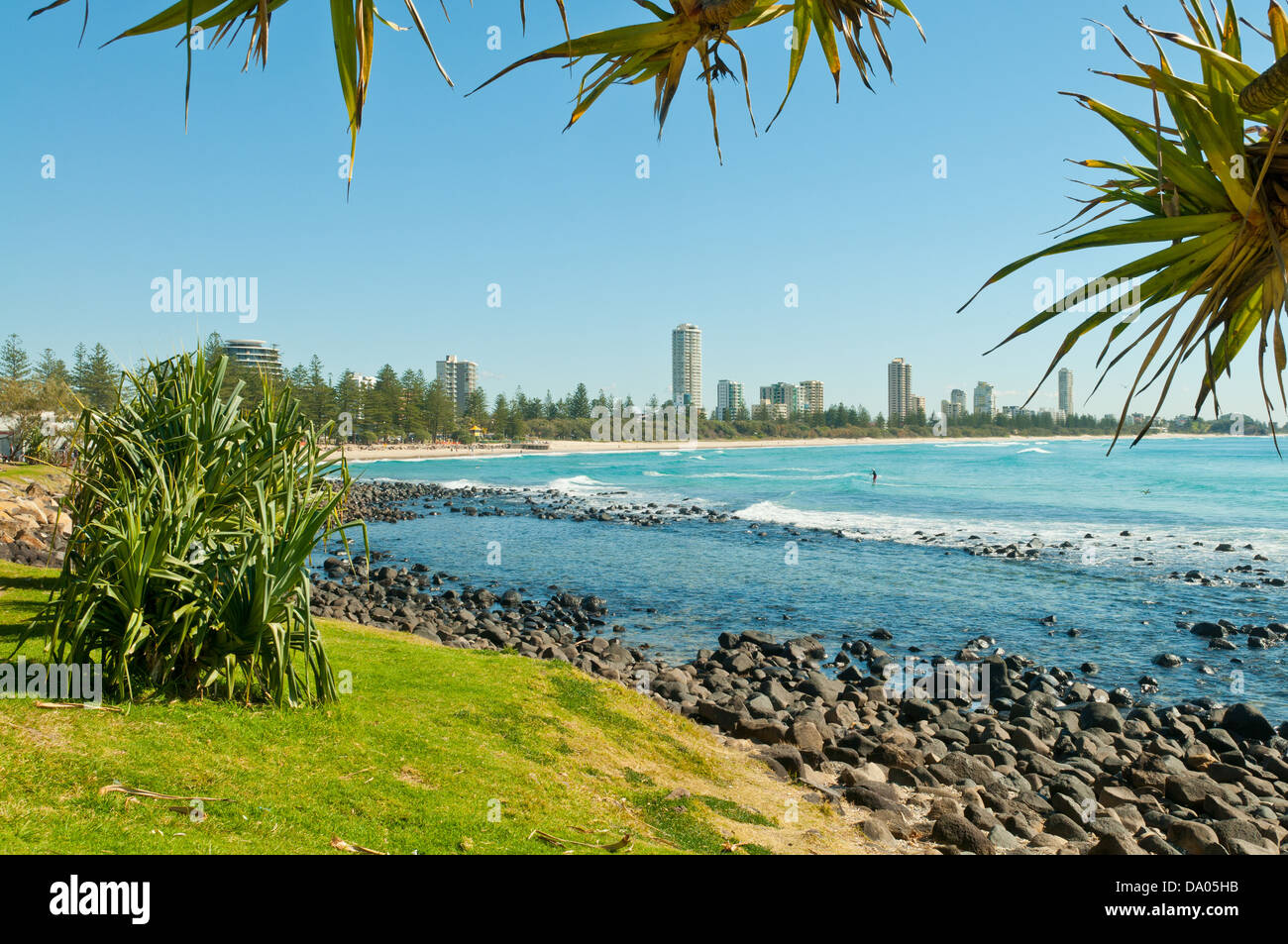 Burleigh Beach, Gold Coast, Queensland, Australia Foto Stock