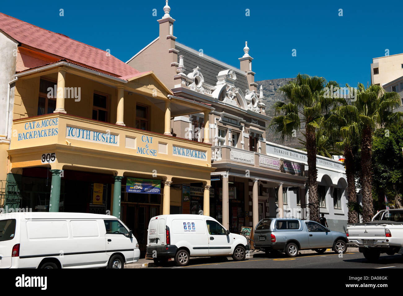 Backpackers Hostel, Long Street, Città del Capo, Sud Africa Foto Stock