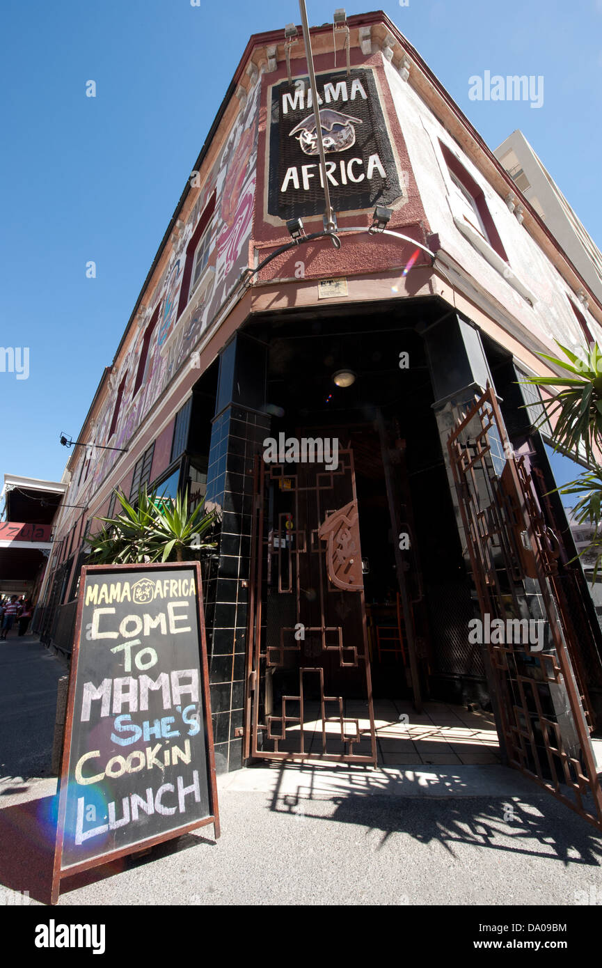 Mama Africa ristorante, Long Street, Città del Capo, Sud Africa Foto Stock