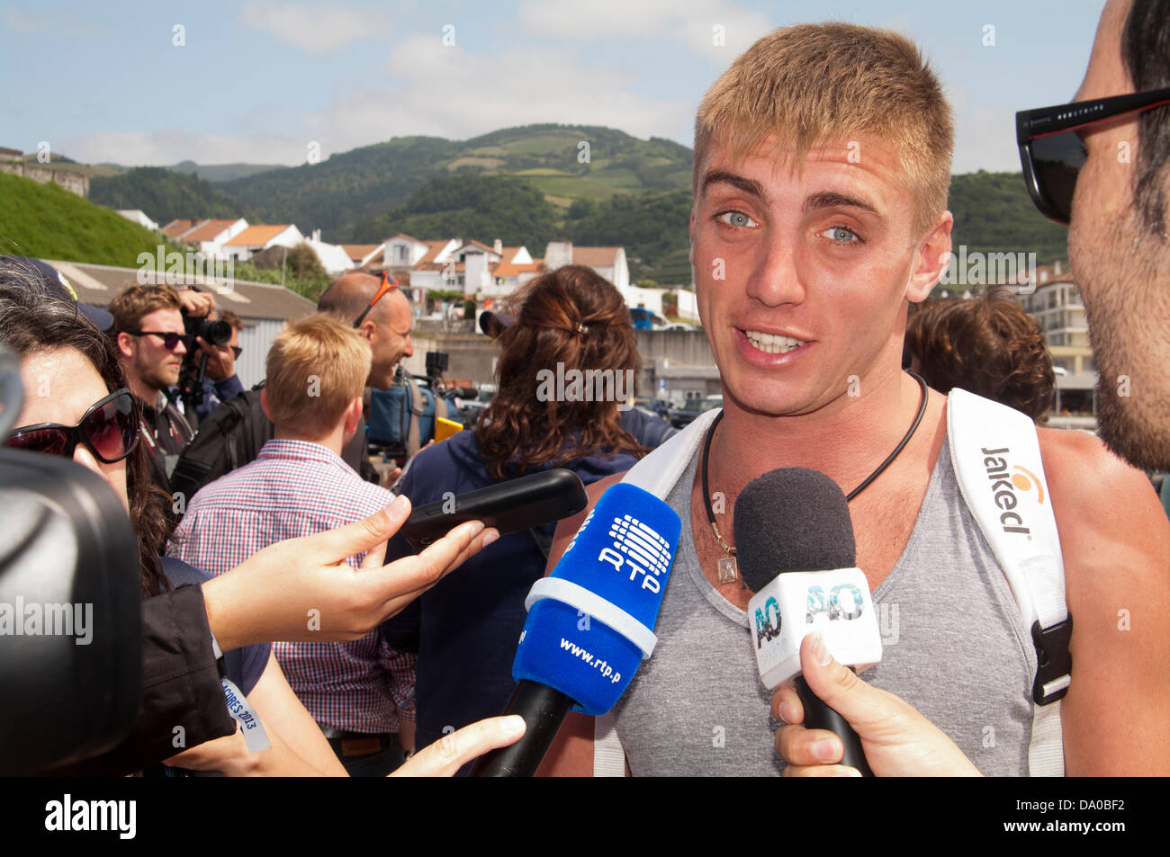 Azzorre. Il 29 giugno, 2013. Il russo Artem Silchenko 2012 vincitore, quest anno il round 3 in corrispondenza delle Azzorre è fuori dal podio Credito: Nuno Fonseca/Alamy Live News Foto Stock