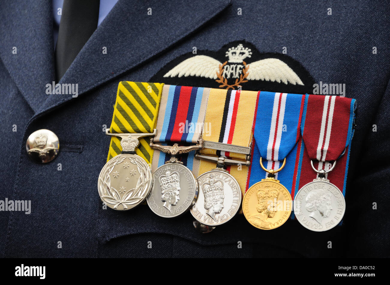 Glasgow, Regno Unito. 29th giugno, 2013. Giornata delle forze armate. Ufficiale decorato della RAF Foto Stock