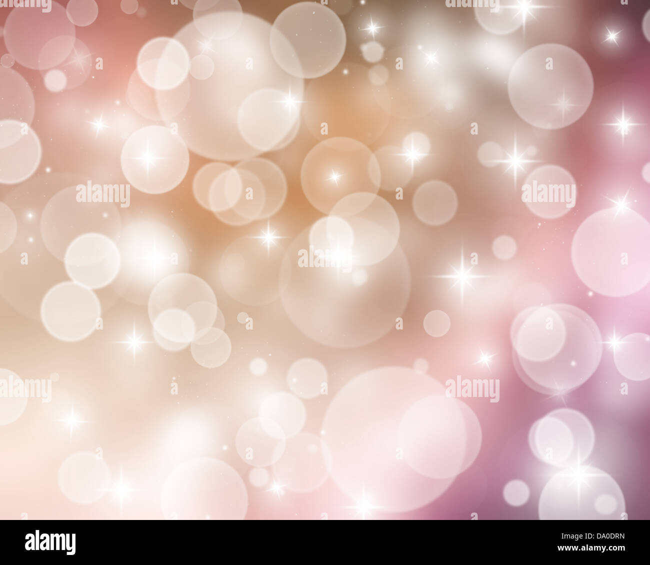 Natale sfondo bokeh di luci e stelle Foto Stock