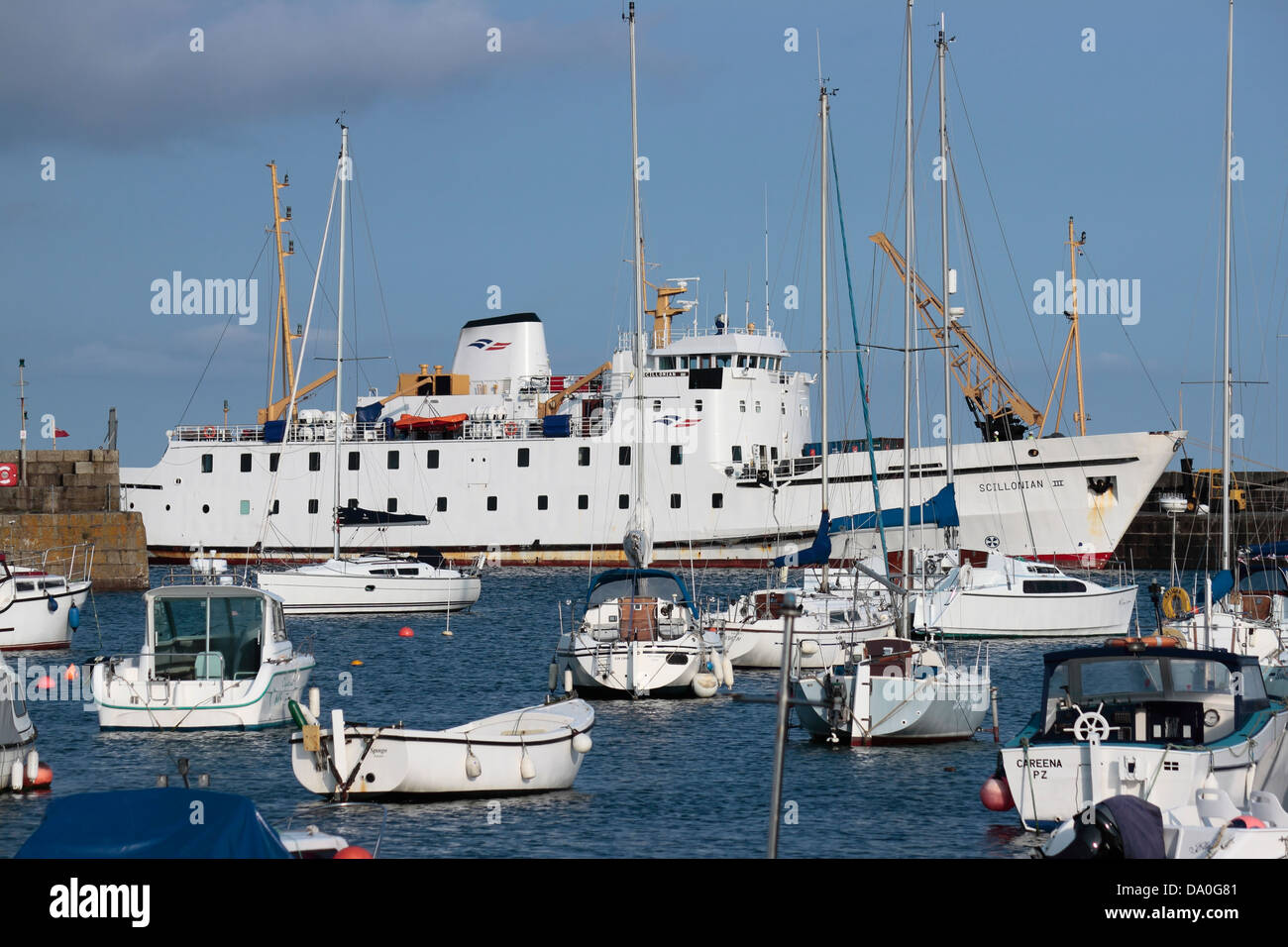 Scillonian III - Penzance alle Isole Scilly traghetto nel porto di Penzance Foto Stock