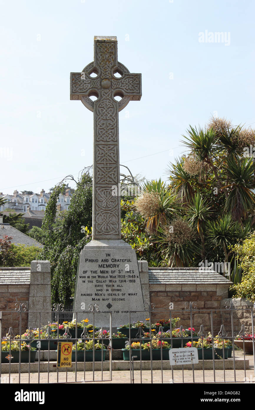 St Ives Memoriale di guerra Foto Stock