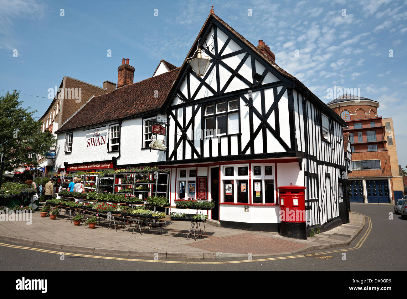 Gran Bretagna Inghilterra Essex Braintree Bank Street The Swan Public House xiv secolo Foto Stock