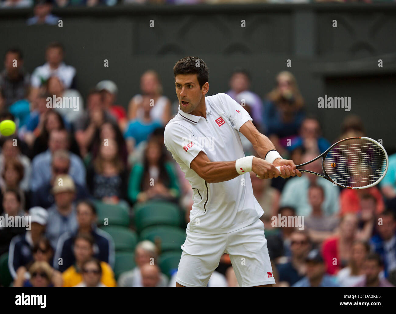 29-06-13, Inghilterra, Londra, AELTC, Wimbledon, tennis, Wimbledon 2013, giorno 6, Novak Djokovic (SRB) Foto: Henk Koster Foto Stock