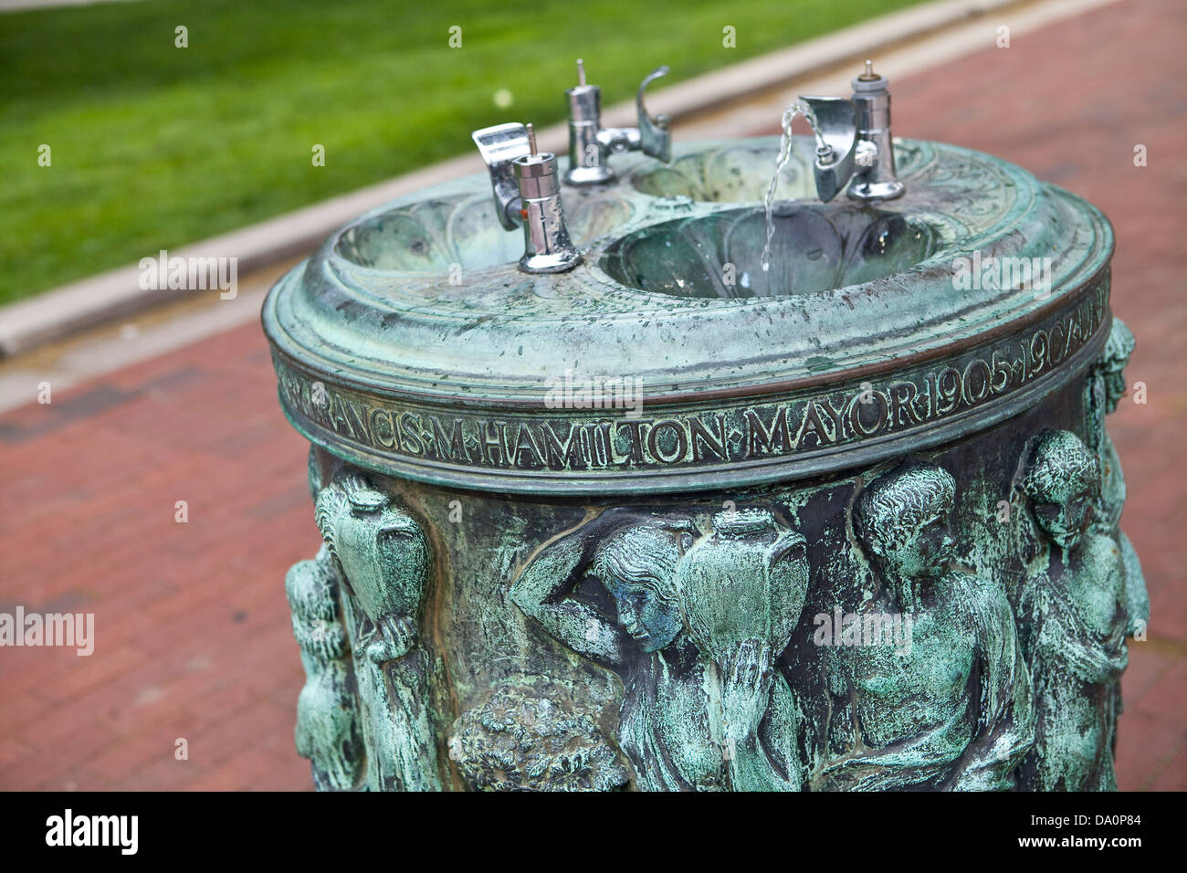 La fontana di Hamilton si è visto ad Ann Arbor, Michigan Foto Stock