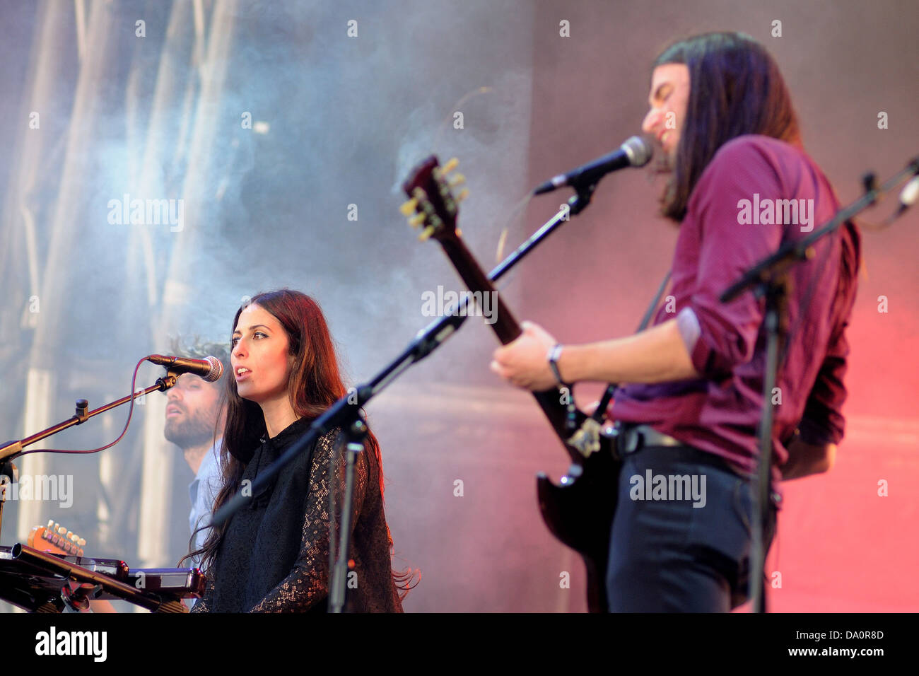 Barcellona - 22 Maggio: guardie banda, effettua presso Heineken Primavera Sound Festival 2013, Ray-Ban stadio, il 22 maggio 2013 a Barcellona Foto Stock