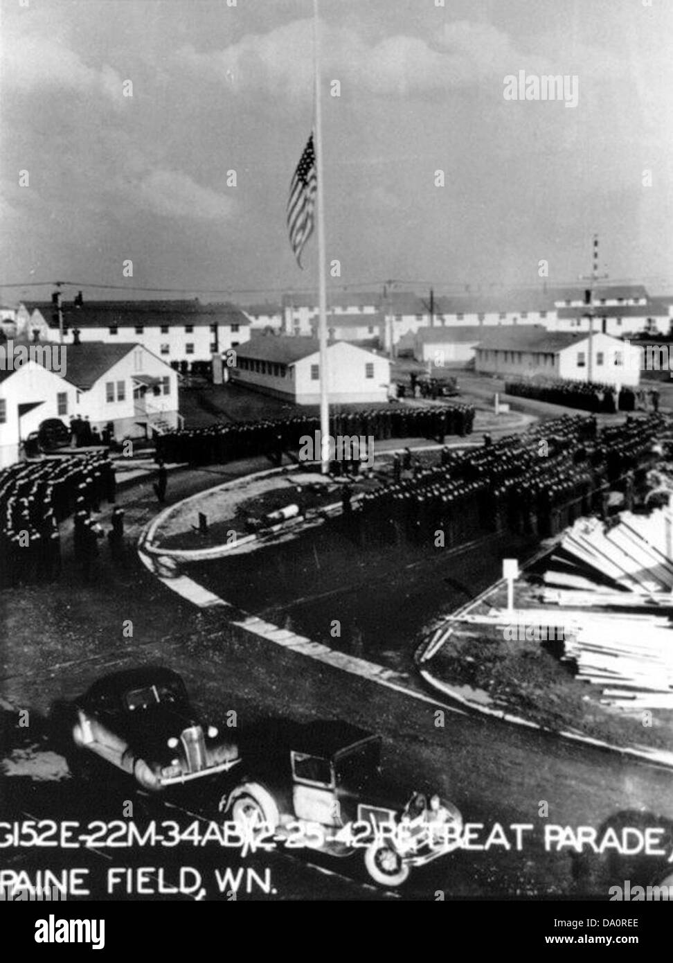 Paine Army Airfield, fondato nel 1941, fu una base di addestramento e operativa durante la seconda guerra mondiale. Il 25 febbraio 1942 ospitò vari esercizi di addestramento come parte dei preparativi delle forze aeree dell'esercito degli Stati Uniti per le operazioni di combattimento. Foto Stock