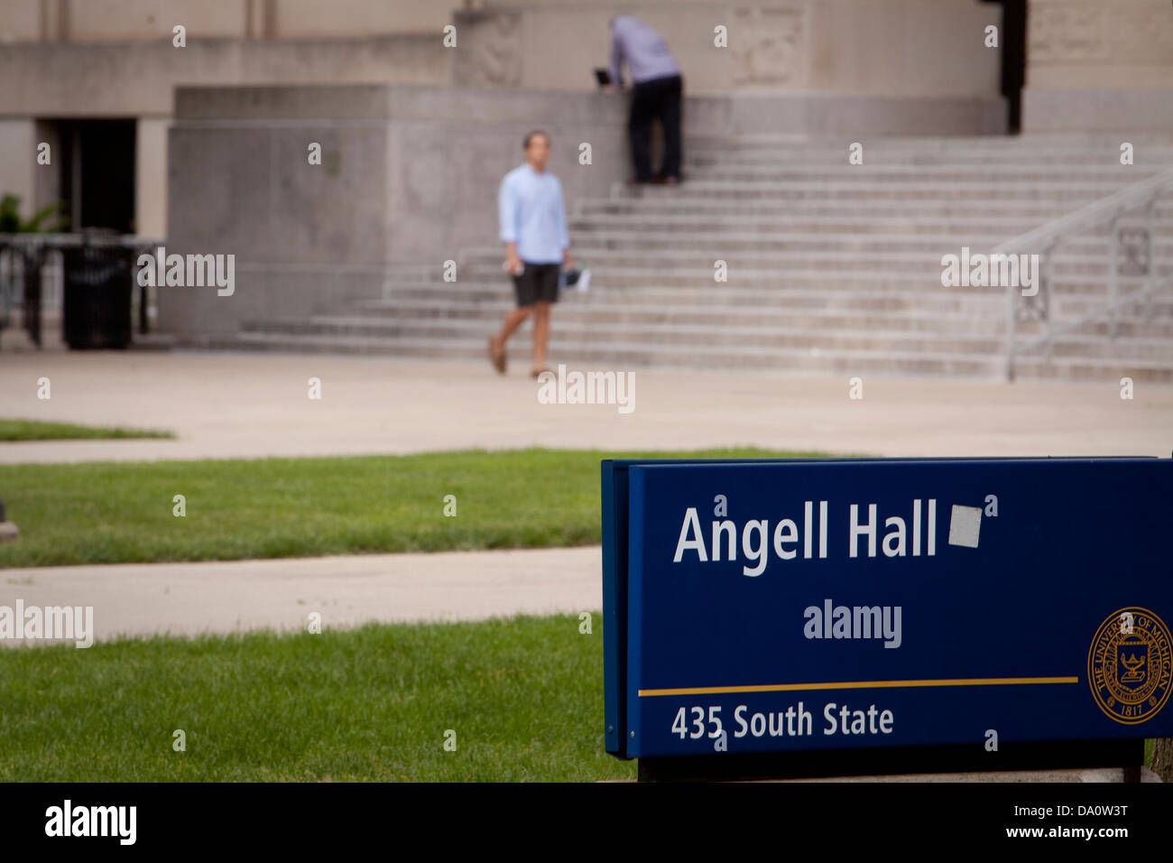 La Angell edificio Hall della University of Michigan è visto in Ann Arbor, Michigan Foto Stock