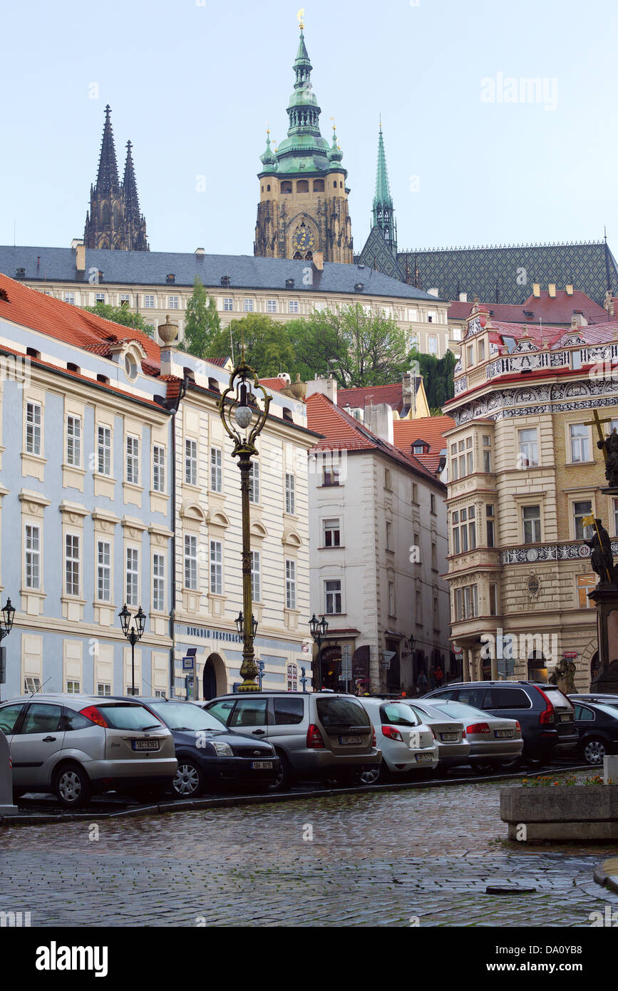 Piccolo quartiere Mala Strana di Praga Repubblica Ceca Bohemia Foto Stock