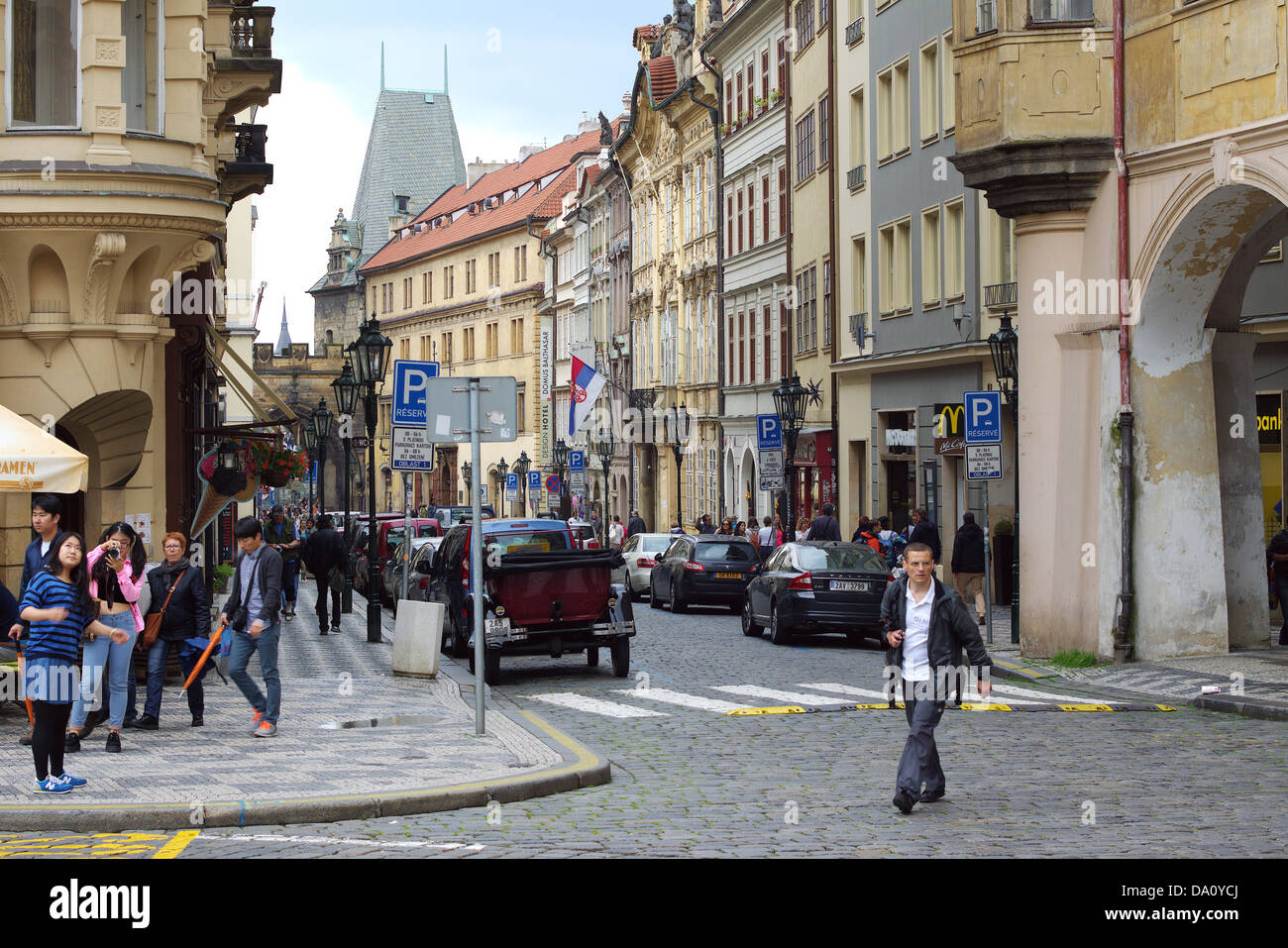 Piccolo quartiere Mala Strana di Praga Repubblica Ceca Bohemia Foto Stock